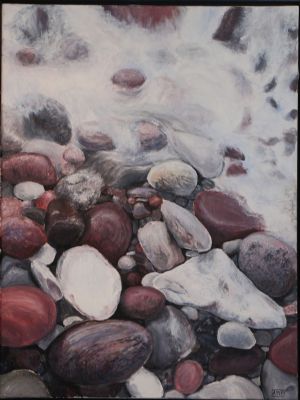 Sten i strandkanten